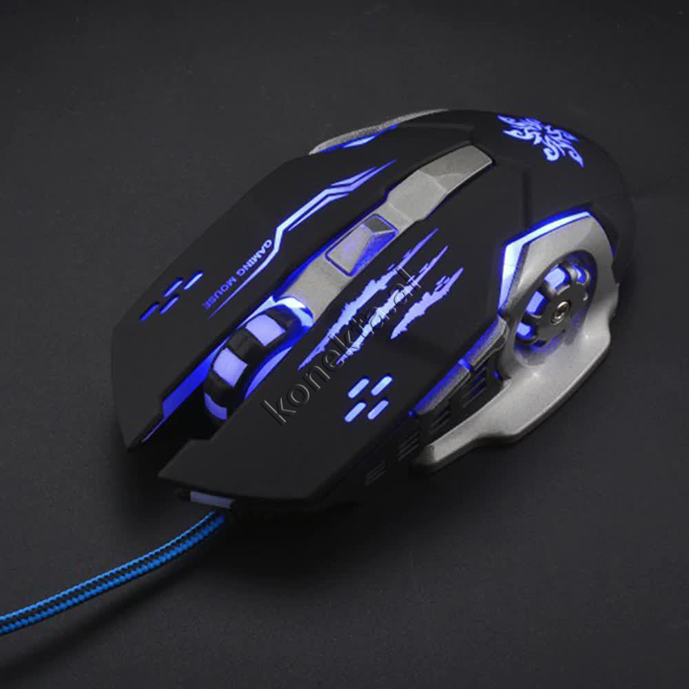 tjetertjeter X1 Gaming Mouse, Black and Grey, RGB Lighting - Thumbnail 10