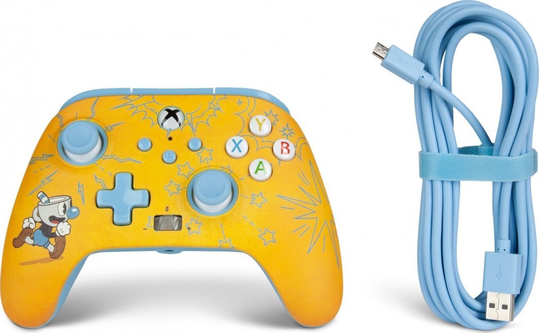 PowerA XS Enhanced Cuphead Controller, Wired, Yellow - Thumbnail 7