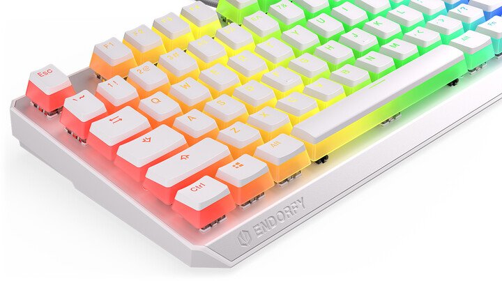 Endorfy Thock TKL Pudding Onyx Keyboard, White Red, Kailh Red, US - Thumbnail 10