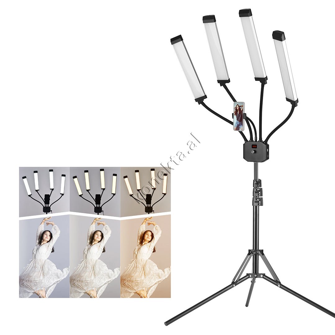 tjetertjeter Tripod, Si Peme Me 4 Drita LED Te Lakueshme - Thumbnail 7