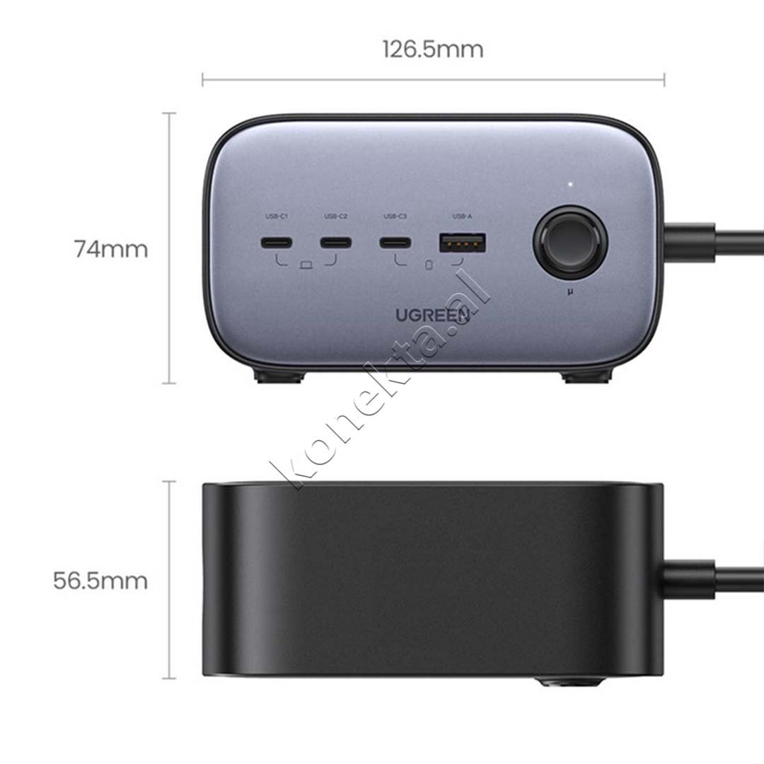 UGreen 100W Charger, Gray - Thumbnail 4