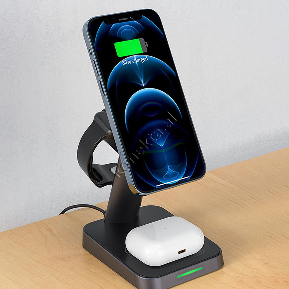 AceFast Wireless Charger, 3 in 1, Black - Thumbnail 7