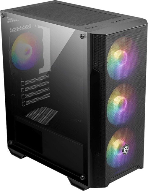 MSI MAG Forge M100A Case, Black - Thumbnail 3
