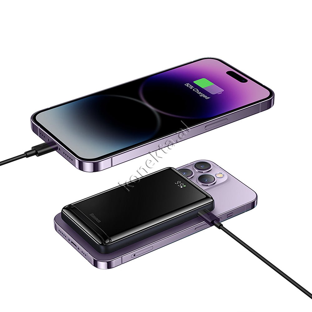 Baseus 10000mAh Battery, Black and Purple - Thumbnail 19