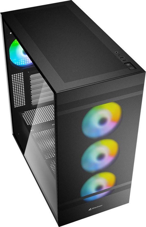 Sharkoon Rebel C50 ARGB Case, Black, Midi Tower - Thumbnail 3