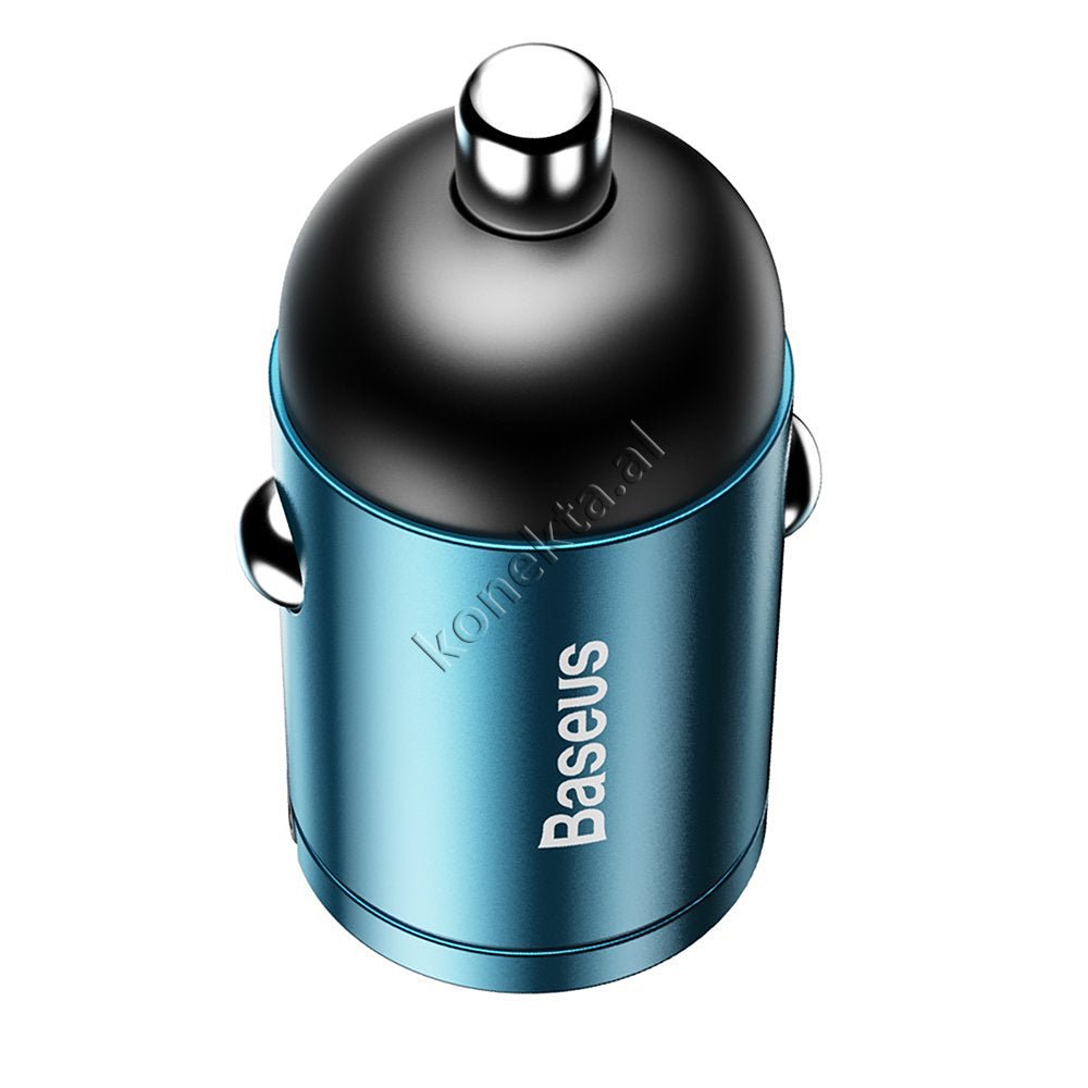 Baseus Mini Car Charger, Grey / Blue - Thumbnail 11