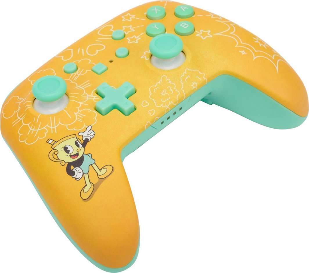 PowerA Enhanced Cuphead Controller, Wireless, Yellow - Thumbnail 11