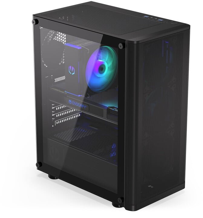 Endorfy Ventum 200 Air Case, TG, Black - Thumbnail 4