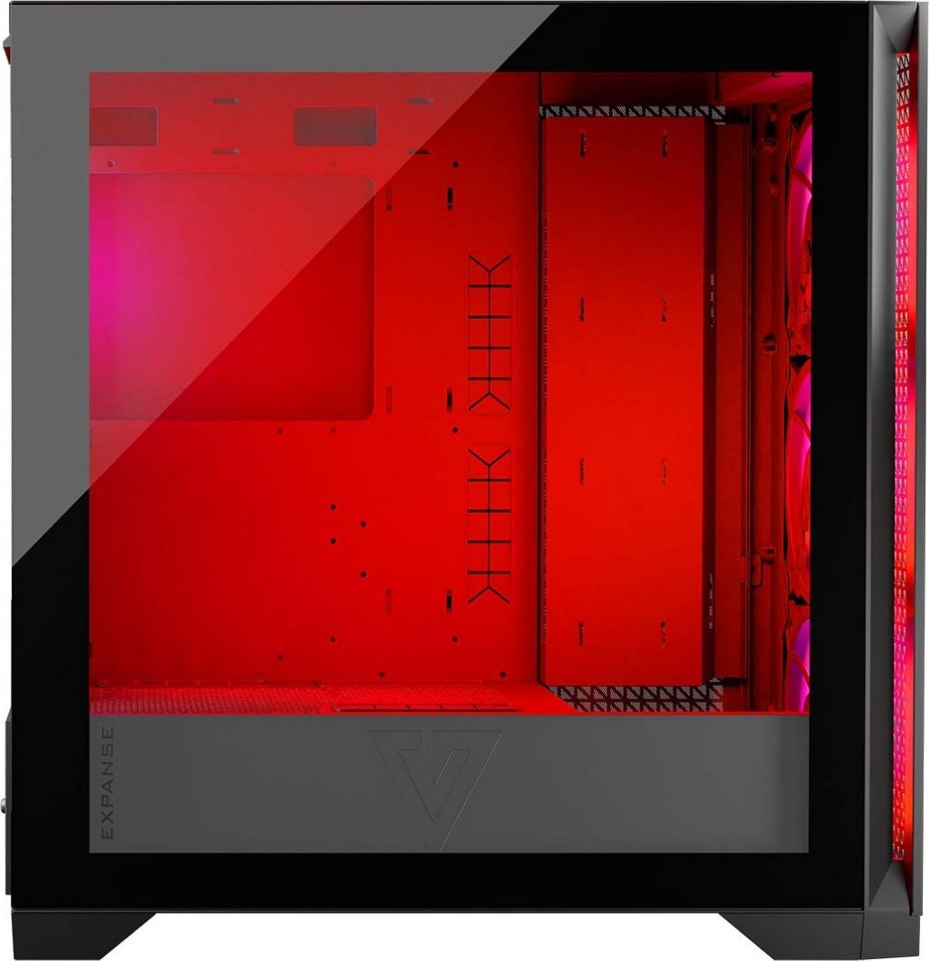 Modecom Volcano Expanse T Apex ARGB Case, Black, Midi Tower - Thumbnail 4