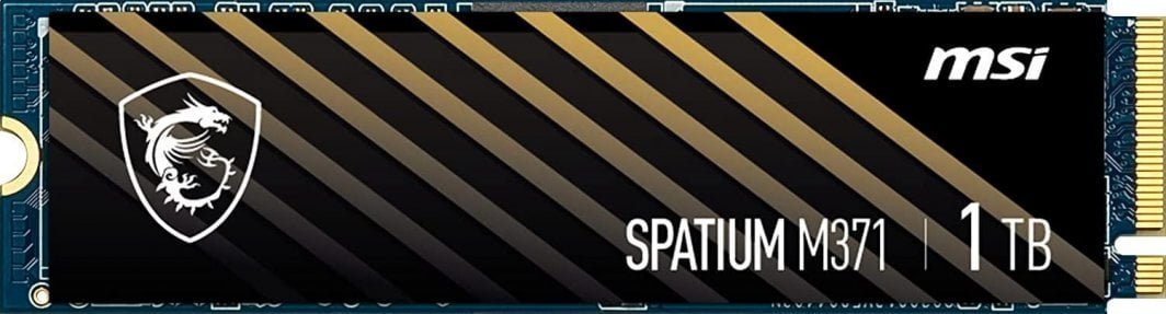 MSI Spatium M371 SSD, 1TB, M.2 2280 PCI-E x4 Gen3 NVMe - Image 1