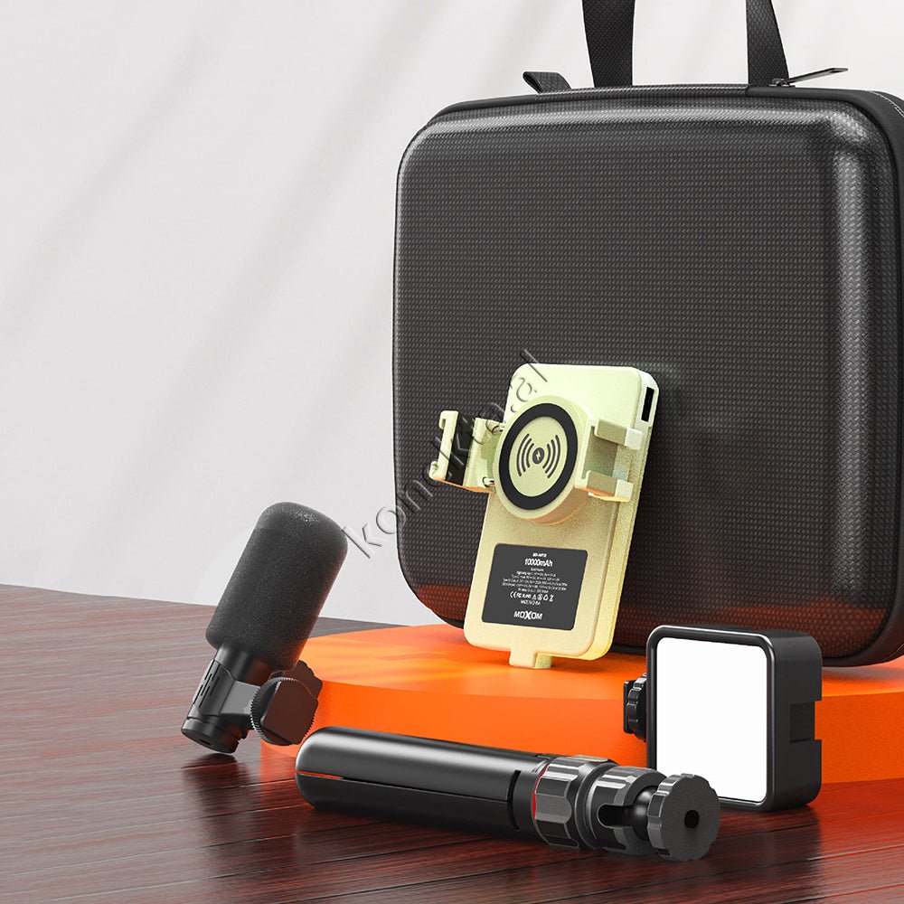 Moxom 4 ne 1 Tripod me Bateri Te Jashtme, Drite LED & Mikrofon - Thumbnail 6