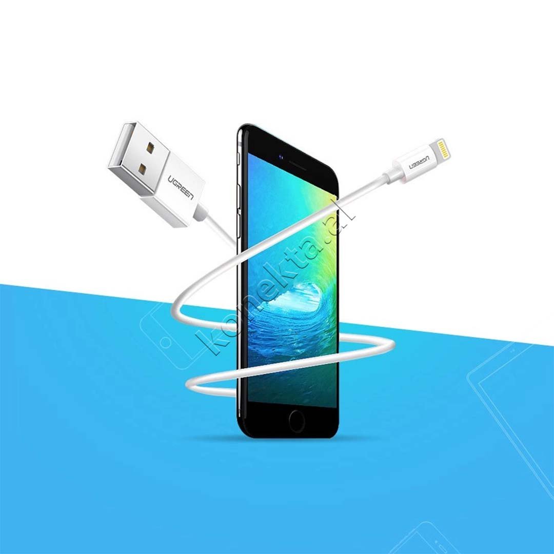 UGreen USB-A to Lightning Cable, White, 1m / 1.5m - Thumbnail 8