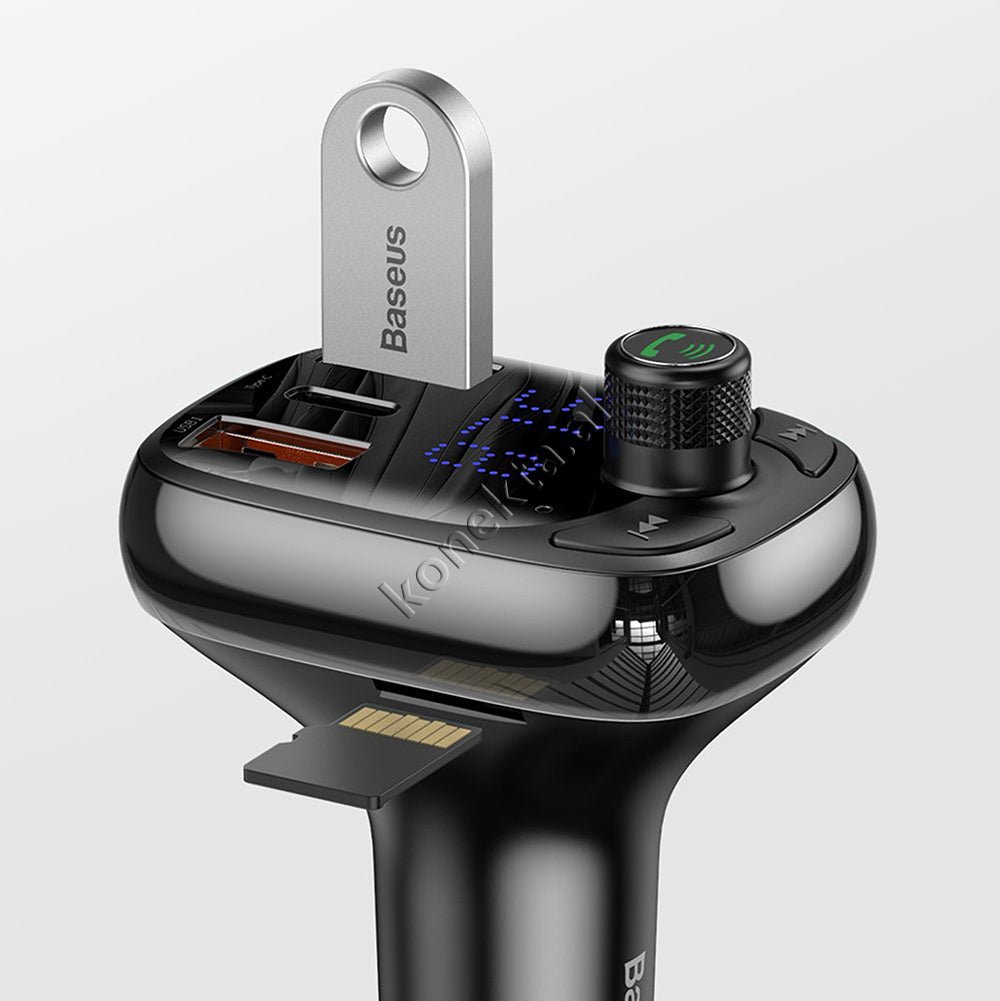 Baseus MP3 Car Charger, 36W, Bluetooth, Digital Panel - Thumbnail 7
