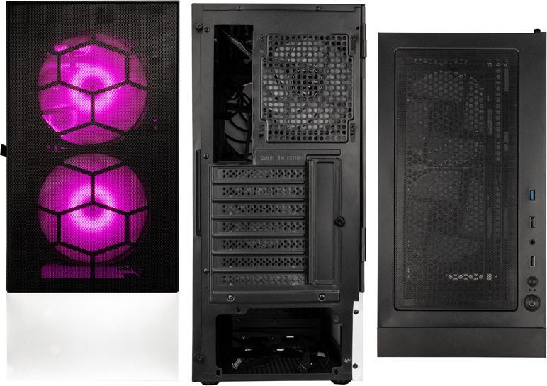 Kolink Observatory MX Mesh ARGB Case, Black and White, Midi Tower - Thumbnail 4