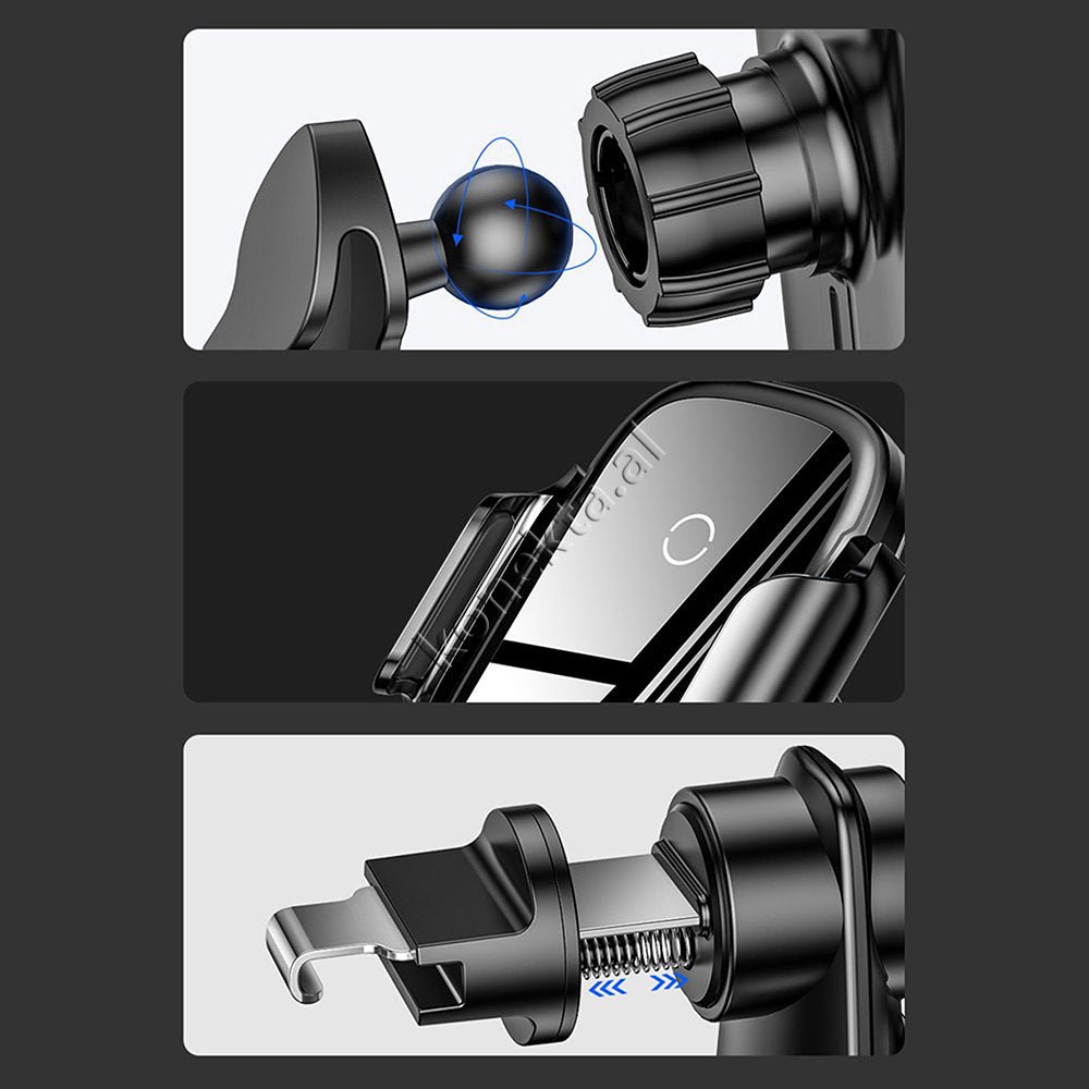 Baseus Mbajtese Celulari Me Sensor Rreze Infra Te Kuqe Per Makine + Karikues Wireless 15w - Thumbnail 11