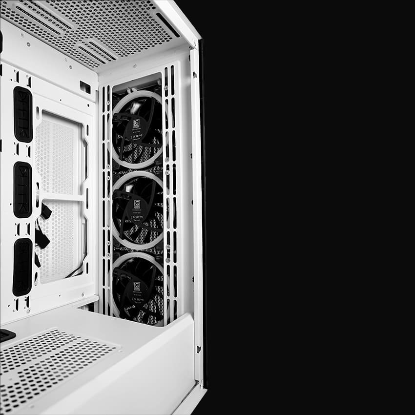 LC-805BW-ON Holo-1_X Midi-ATX Case, Black/White - Thumbnail 16