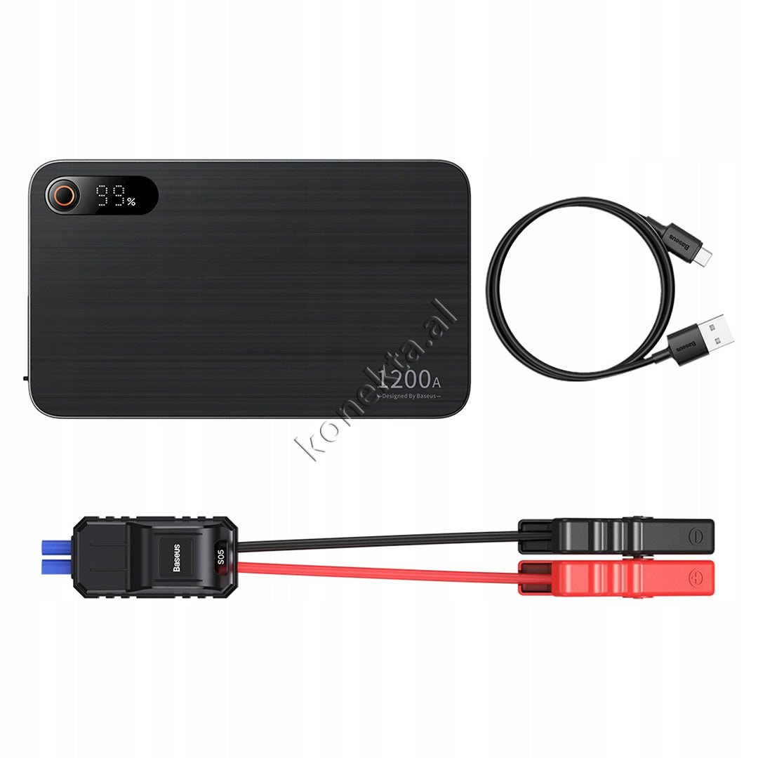 Baseus Multifunctional External Starter Battery, 12000mAh, Black - Thumbnail 4