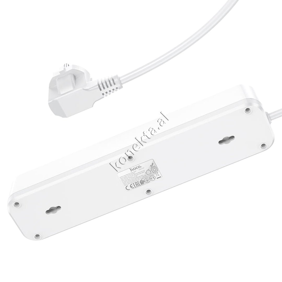 HOCO Multiprize 4 Vendeshe Power Strip, 4000W, 3 USB Ports, Type-C - Thumbnail 4