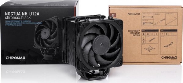 Noctua NH-U12A chromax.black CPU Cooler, Black - Thumbnail 4