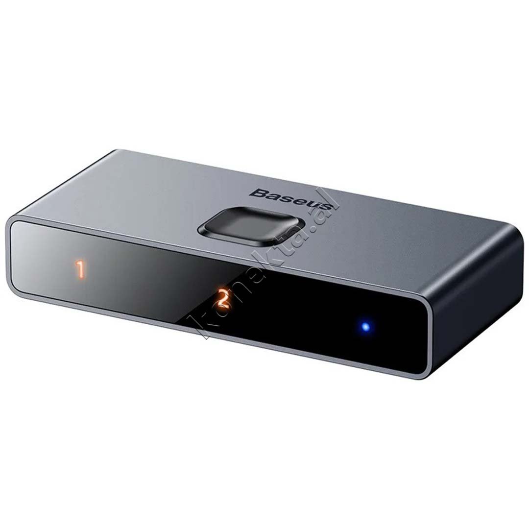 Baseus HDMI Switcher Matrix 4K HD, Grey - Thumbnail 3