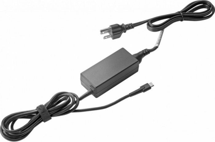 HP Laptop Charger (1MZ01AA#ABB), 45W, Black - Image 1