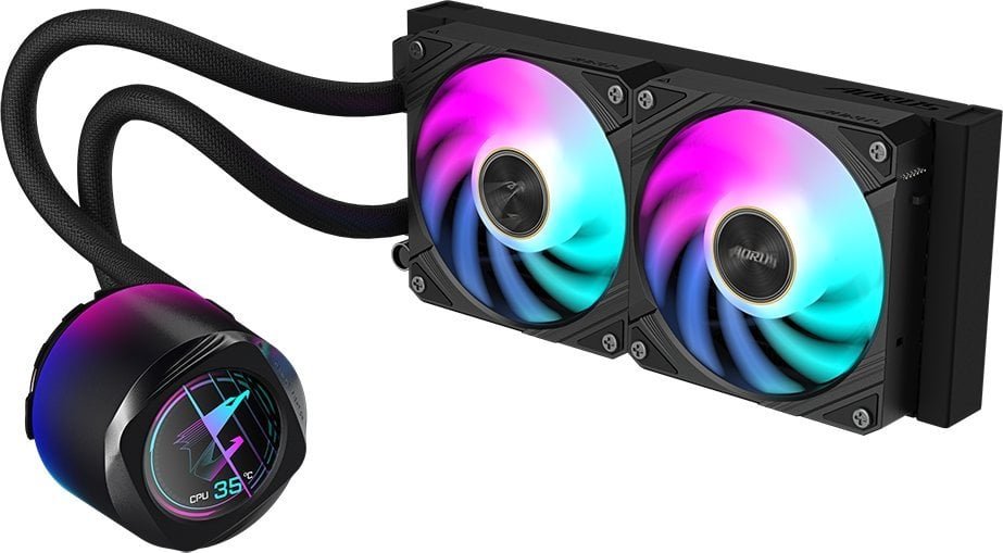 Gigabyte Aorus WaterForce X II 240 Water Cooler, RGB LCD, 240mm - Image 1