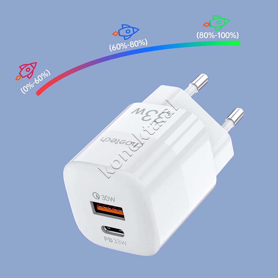 Choetech Fast Charge Adapter, White - Thumbnail 5