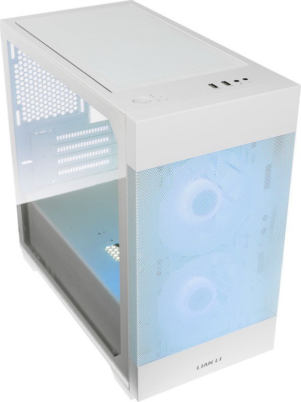 Lian Li LANCOOL 205M Mesh Case, White, Micro Tower - Thumbnail 2