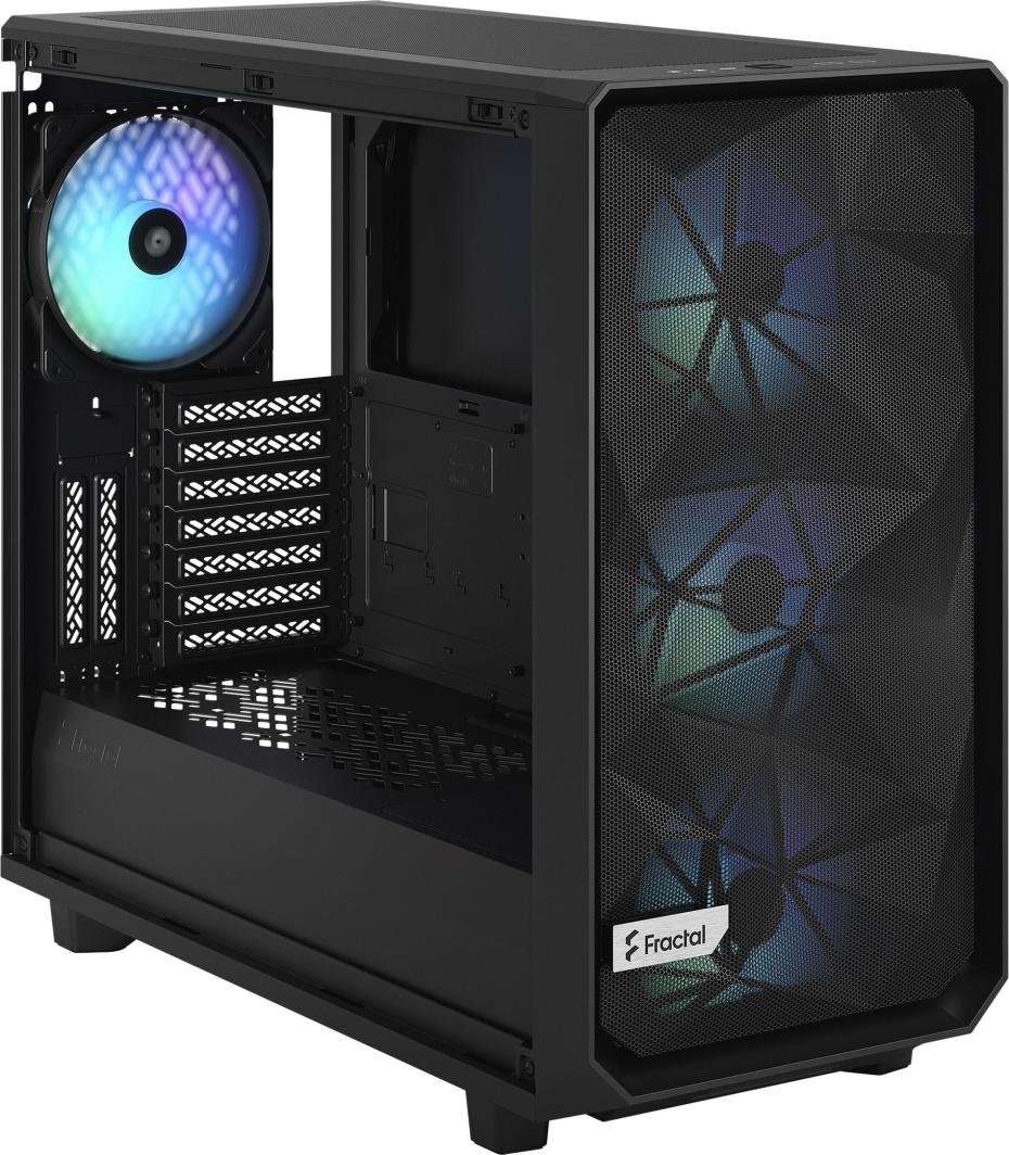 Fractal Design Meshify 2 RGB TG Light Tint Case, Midi Tower - Thumbnail 6