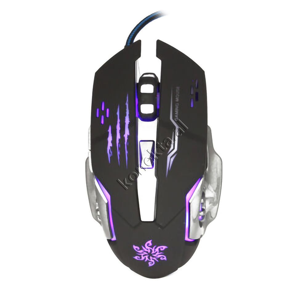 tjetertjeter X1 Gaming Mouse, Black and Grey, RGB Lighting - Thumbnail 12