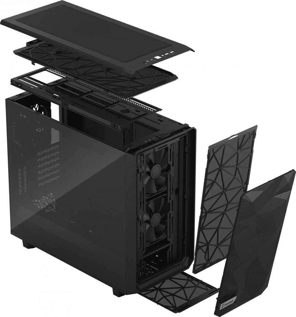 Fractal Design Meshify 2 TG Light Tint Case, Black, Midi Tower - Thumbnail 22