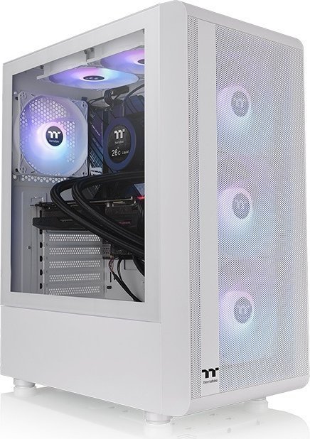Thermaltake S200 TG ARGB Snow Case, Midi Tower - Image 1