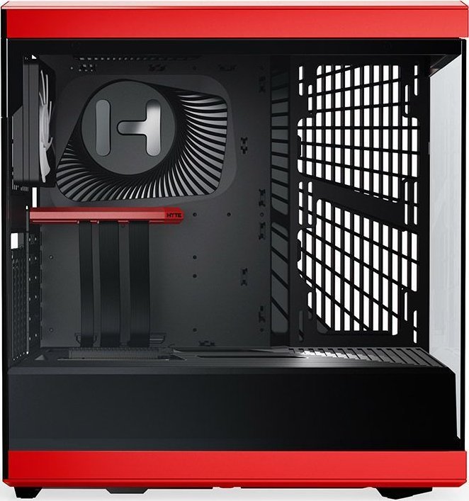 Hyte Y40 Case, Black and Red, Midi Tower - Thumbnail 5