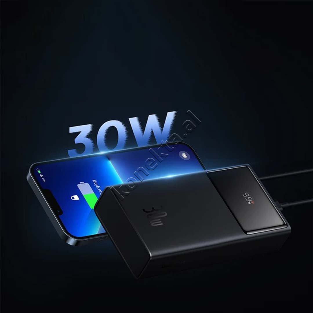 Baseus 30W Charger and 10000mAh Power Bank, Black - Thumbnail 8