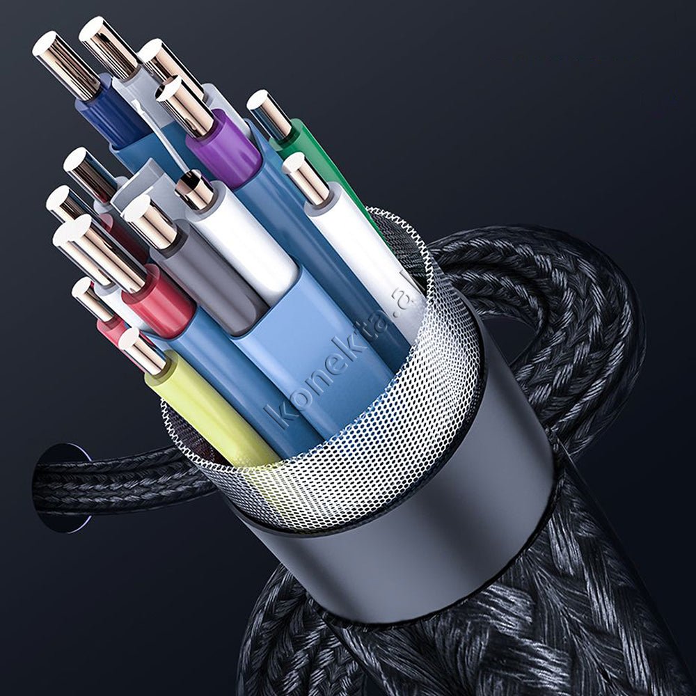 Baseus VGA Cable, 1m / 2m, Gray - Thumbnail 12