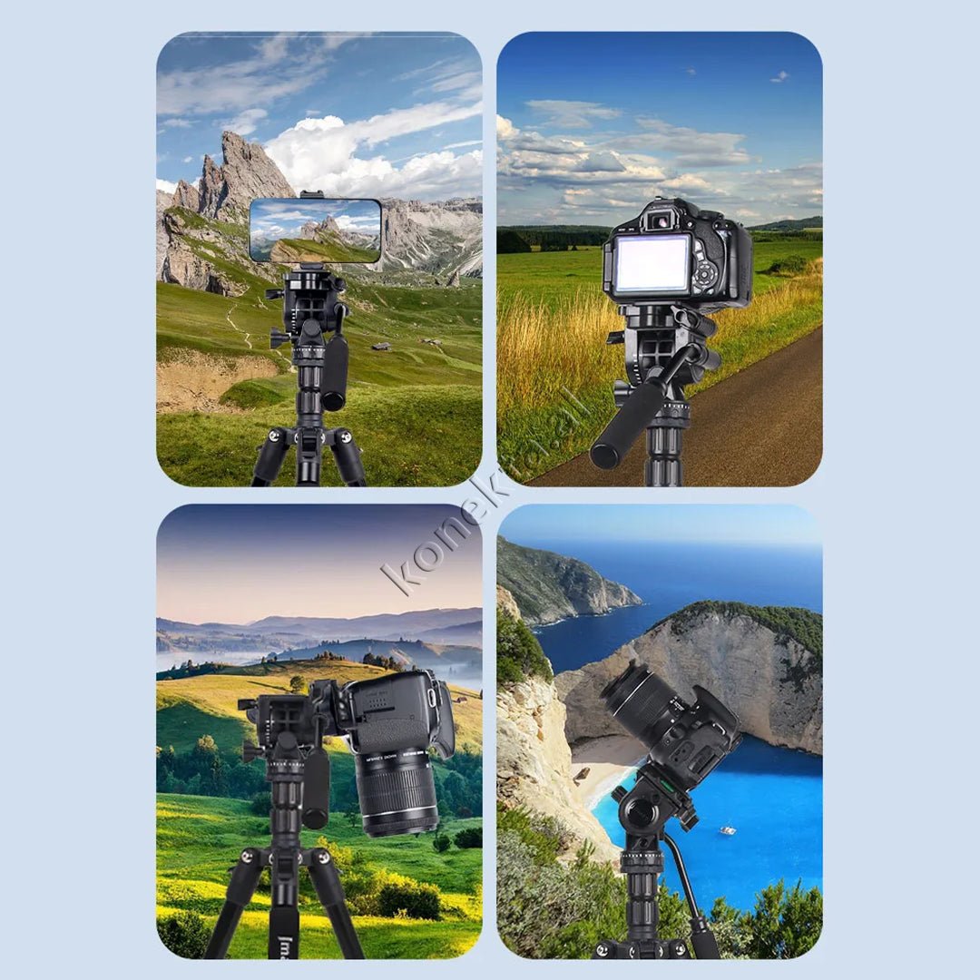 Jmary Trekëmbesh Tripod me Kokë Hidraulike, i Çmontueshëm si Monopod, Gjatësi e Rregullueshme - Thumbnail 9