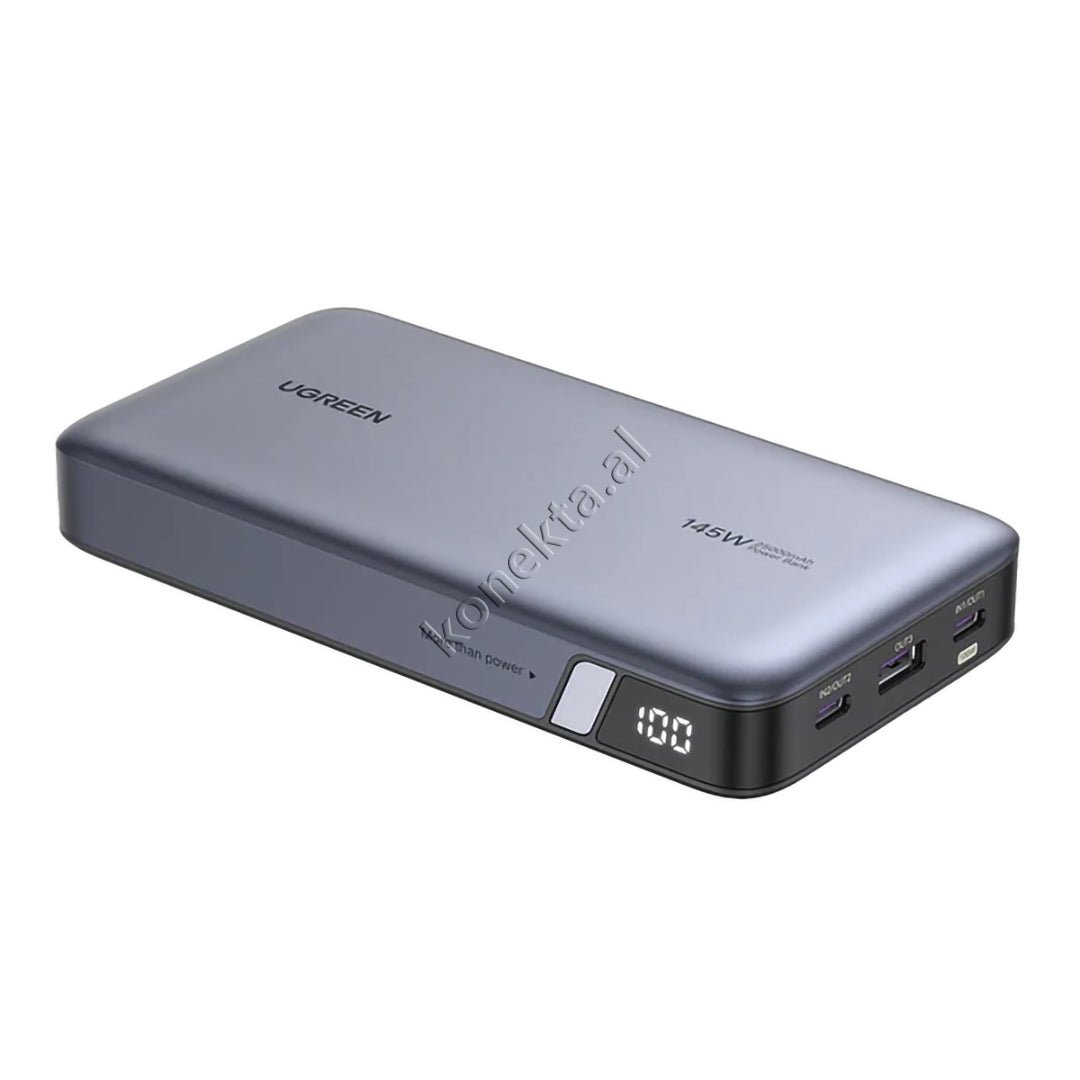 UGreen 25000mAh Power Bank, Black, 3 Ports, Fast Charging 145W - Image 1