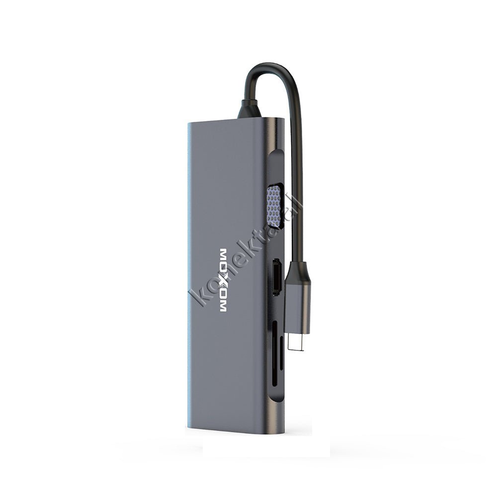Moxom 10 Ne 1 Adaptor Per Laptop Me Porte Type-c - Thumbnail 3