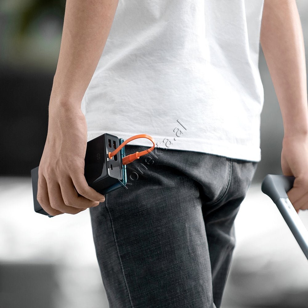 Baseus 65W 20000mAh Power Bank, Black, With 3 Ports and Type-C Cable - Thumbnail 7