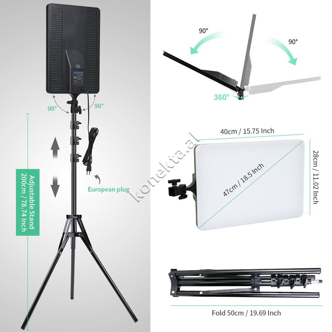 tjetertjeter Tripod, LED Light 18.5" - Thumbnail 17