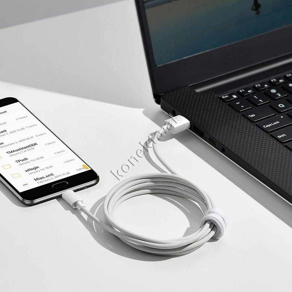Baseus USB Charging Cable, 1.5m, Micro USB, 2.1A, White - Thumbnail 13