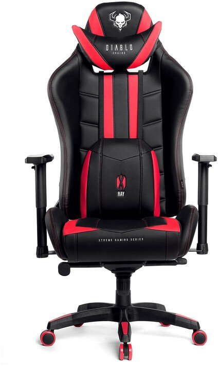 Diablo Chairs X-Ray Gaming Chair, XL, Black / Red - Image 1