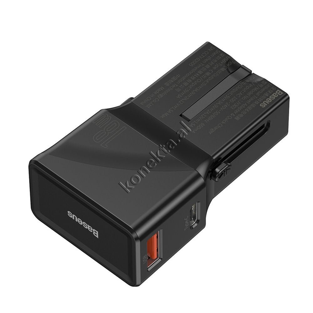 Baseus Universal 18W Charger, USB + Type-C, Fast Charging - Thumbnail 4