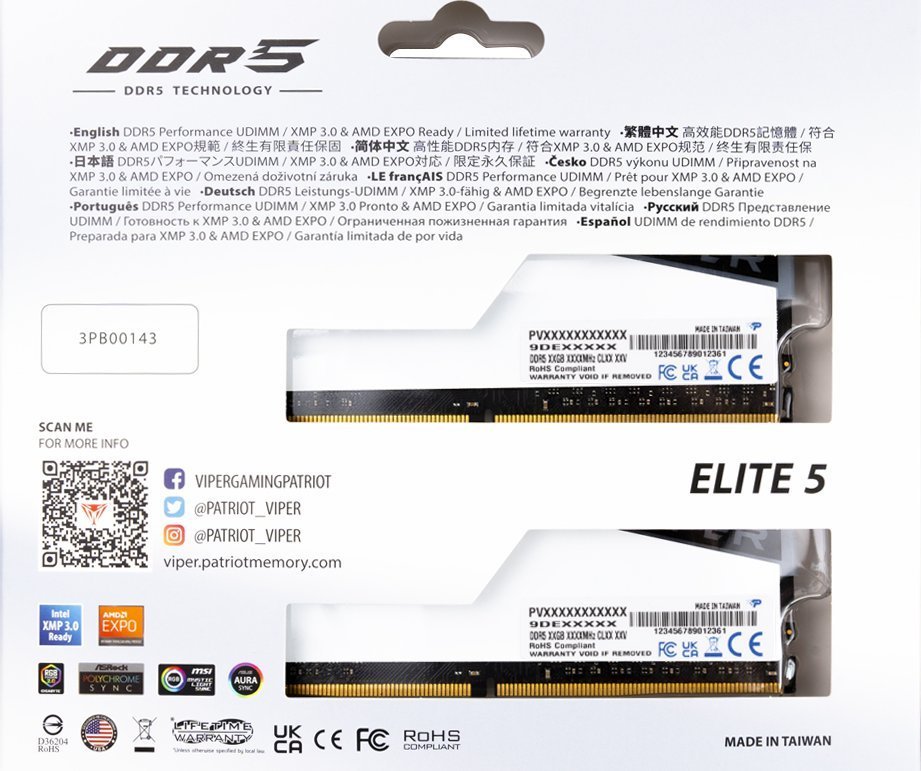 Patriot Viper Elite 5 Memory, DDR5, 48 GB, 6000 MHz, CL42 - Thumbnail 11