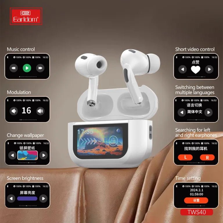 Earldom TWS40 Earbuds, White - Thumbnail 5