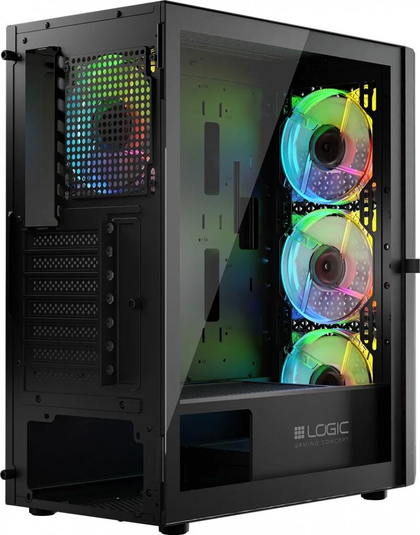 Logic Concept Aramis ARGB Case, Black, Midi Tower - Thumbnail 2