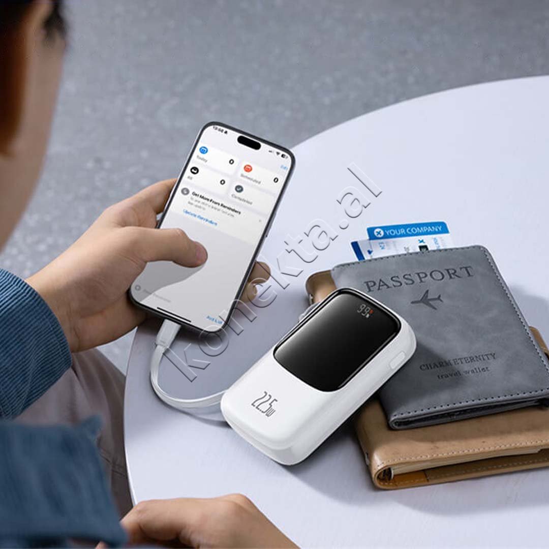 Baseus Wireless Power Bank, 10000mAh, 22.5W, White - Thumbnail 6