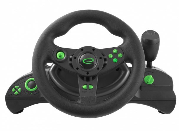 Esperanza PC Racing Wheel, Pedals and Gear Shifter, Green - Thumbnail 2