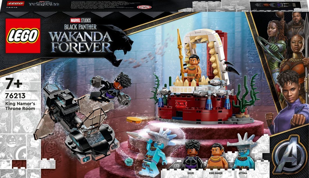 LEGO Marvel 76213 King Namor's Throne Room Set, 355 Pieces - Image 1