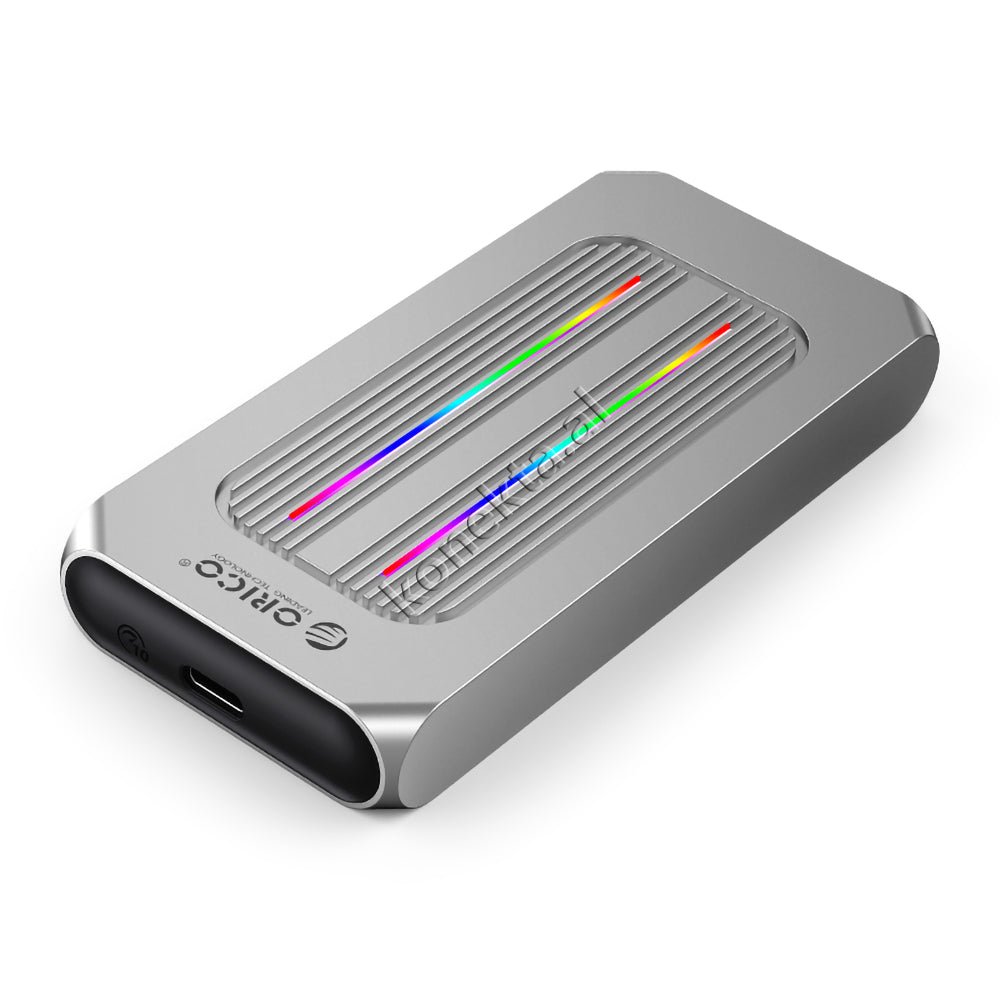 Orico SSD M.2 NVME Enclosure with Type-C Gen 2 Port and RGB Lighting - Image 1